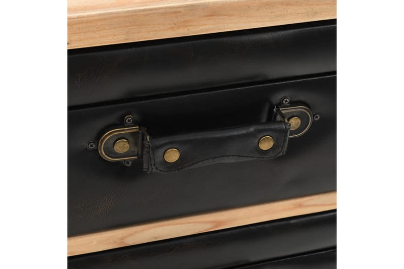 Skuffeskab Massivt Grantræ 80 X 36 X 75 Cm - Brun - Opbevaring - Opbevaringsmøbler - Kommode - Entrékommode