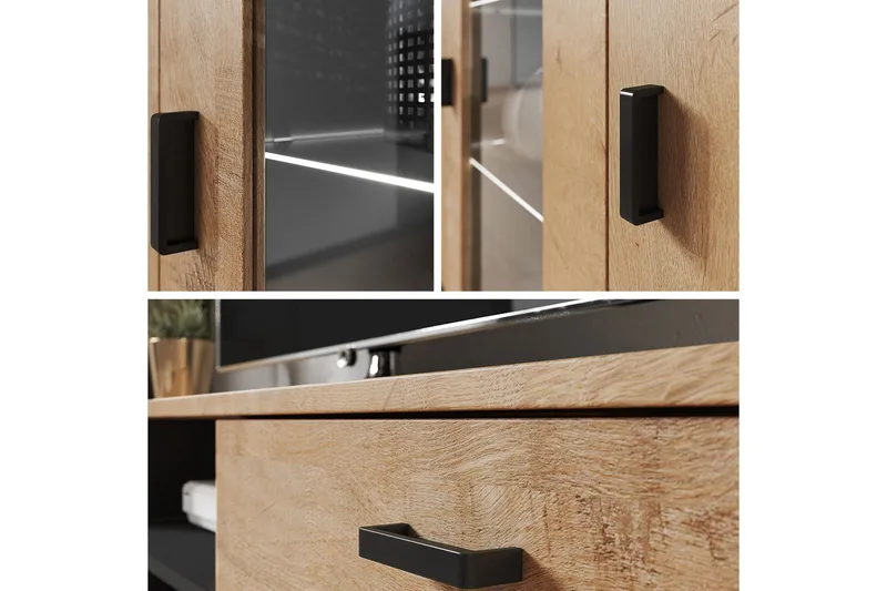 Soho Kommode 41x120 cm - Eg/Sort - Opbevaring - Opbevaringsmøbler - Kommode