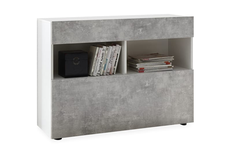 Sorano Kommode 111 cm - Hvid/Grå - Opbevaring - Opbevaringsmøbler - Kommode