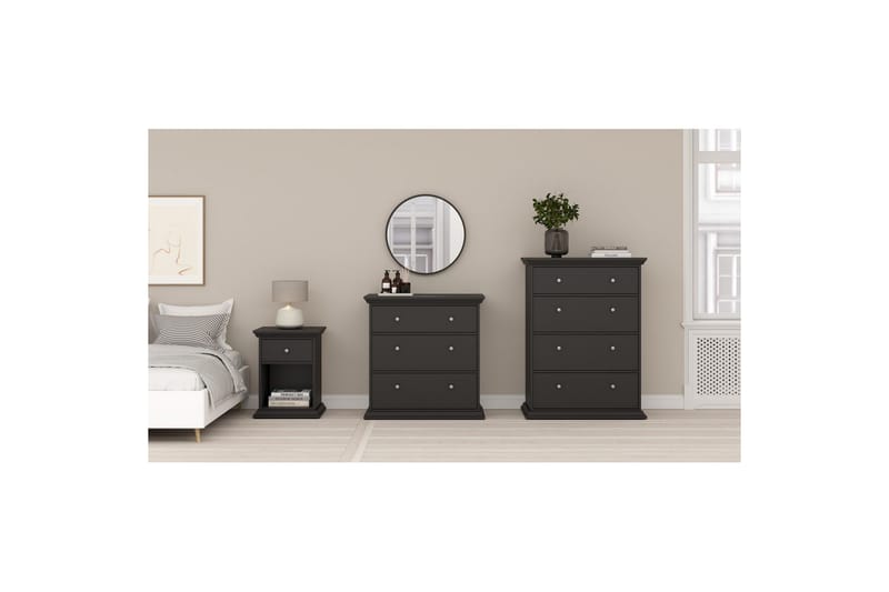 Suneta Kommode 86 cm - Sort - Opbevaring - Opbevaringsmøbler - Kommode