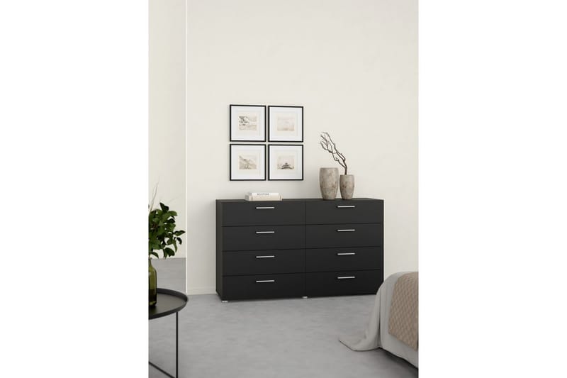 Suntia Kommode 140 cm - Sort - Opbevaring - Opbevaringsmøbler - Kommode