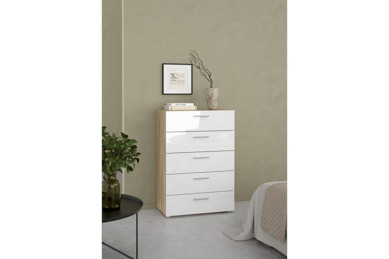 Suntia Kommode 70 cm - Natur/Hvid - Opbevaring - Opbevaringsmøbler - Kommode - Entrékommode