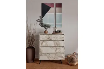 Suvera Kommode 70 cm - Hvid Marmor - Opbevaring - Opbevaringsmøbler - Kommode - Entrékommode