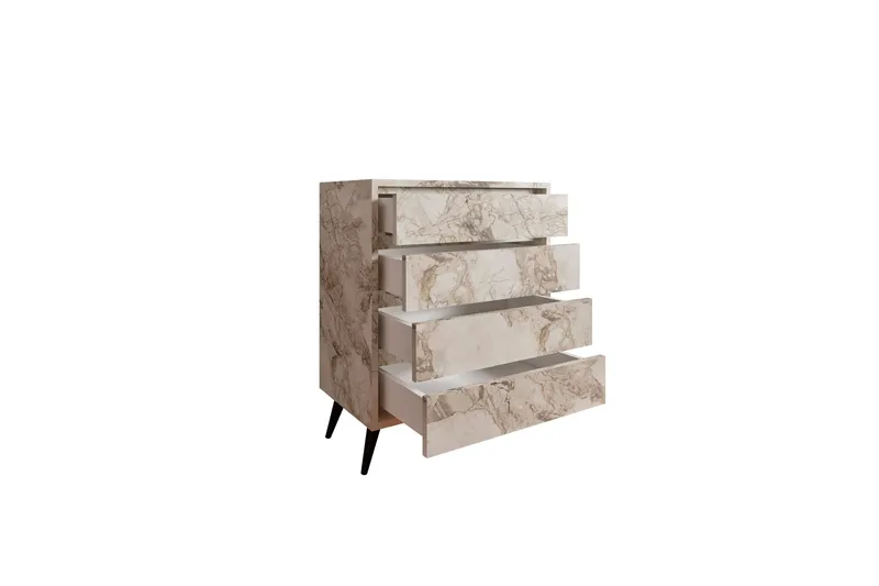 Suvera Kommode 70 cm - Hvid Marmor - Opbevaring - Opbevaringsmøbler - Kommode - Entrékommode