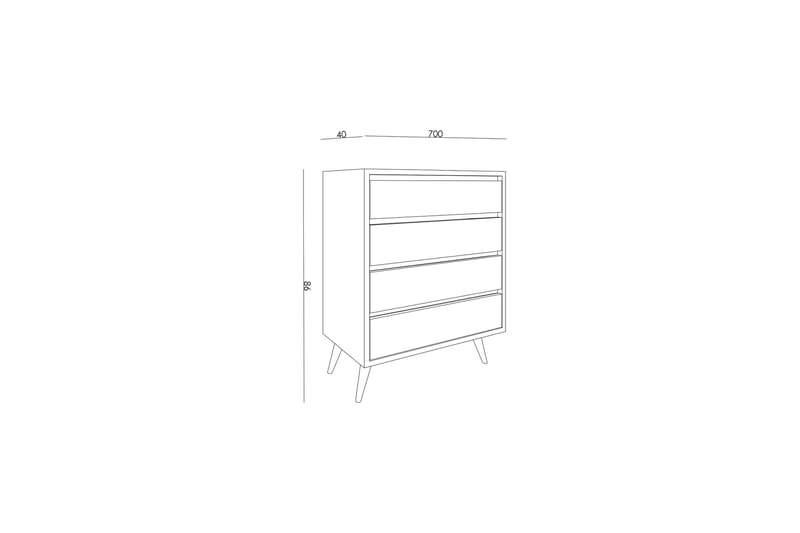 Suvera Kommode 70 cm - Hvid Marmor - Opbevaring - Opbevaringsmøbler - Kommode - Entrékommode