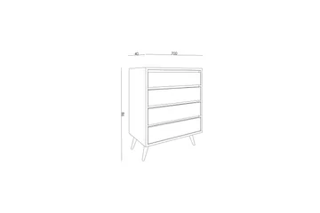 Suvera Kommode 70 cm - Hvid Marmor - Opbevaring - Opbevaringsmøbler - Kommode - Entrékommode
