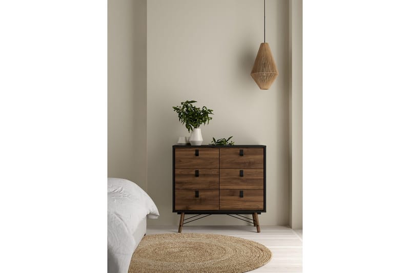 Tadami Kommode 102 cm - Sort/Mørkebrun - Opbevaring - Opbevaringsmøbler - Kommode