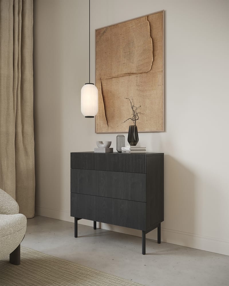 Takayo Kommode 90 cm - Sort - Opbevaring - Opbevaringsmøbler - Kommode - Entrékommode
