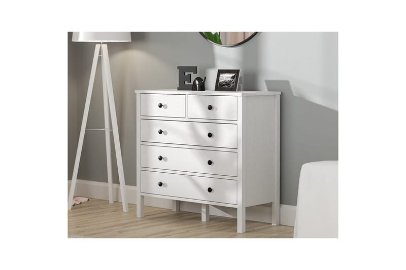 Talven Kommode 90 cm - Natur/Hvid - Opbevaring - Opbevaringsmøbler - Kommode - Entrékommode