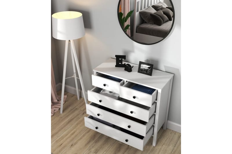 Talven Kommode 90 cm - Natur/Hvid - Opbevaring - Opbevaringsmøbler - Kommode - Entrékommode