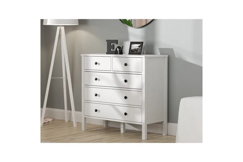 Talven Kommode 90 cm - Natur/Hvid - Opbevaring - Opbevaringsmøbler - Kommode - Entrékommode