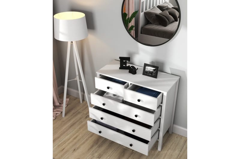 Talven Kommode 90 cm - Natur/Hvid - Opbevaring - Opbevaringsmøbler - Kommode - Entrékommode