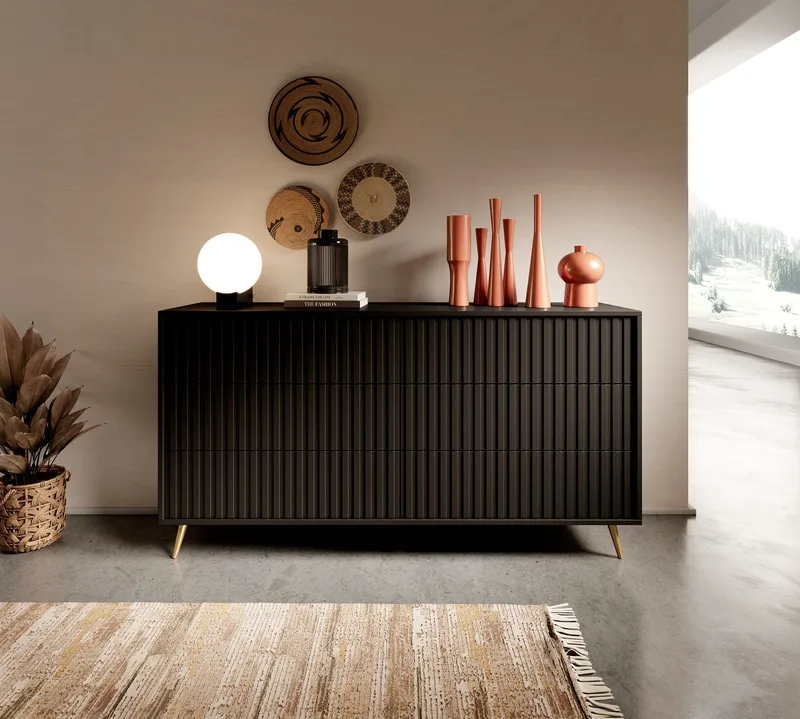 Tapas Kommode 154 cm - Sort - Opbevaring - Opbevaringsmøbler - Kommode