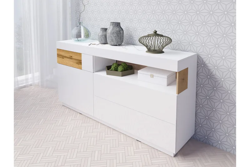 Tomeka Kommode - Hvid / træ - Opbevaring - Opbevaringsmøbler - Kommode