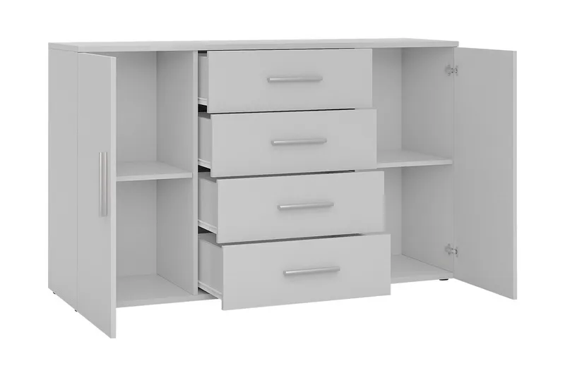 Uni Kommode - Hvid / Sort højglans - Opbevaring - Opbevaringsmøbler - Kommode