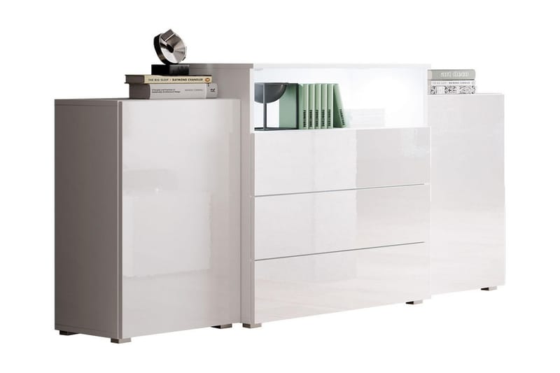 Urbanie Kommode 39x150 cm LED - Hvid - Opbevaring - Entréopbevaring
