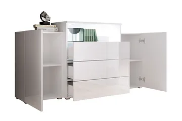 Urbanie Kommode 39x150 cm LED - Hvid - Opbevaring - Opbevaringsmøbler - Kommode