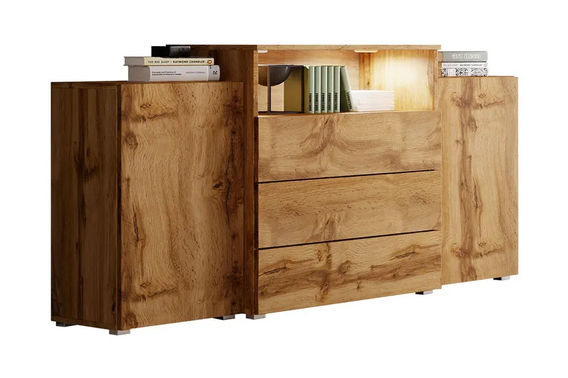 Urbanie Kommode 39x150 cm LED, Natur