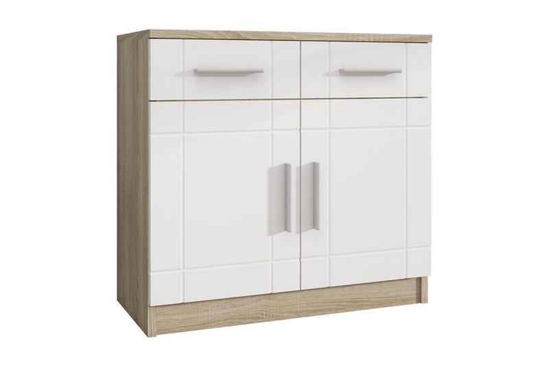 Valga Kommode 37x69 cm - Hvid/Natur - Opbevaring - Opbevaringsmøbler - Kommode - Entrékommode