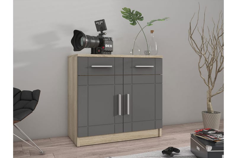 Valga Kommode 37x69 cm - Natur/Grå - Opbevaring - Opbevaringsmøbler - Kommode - Entrékommode