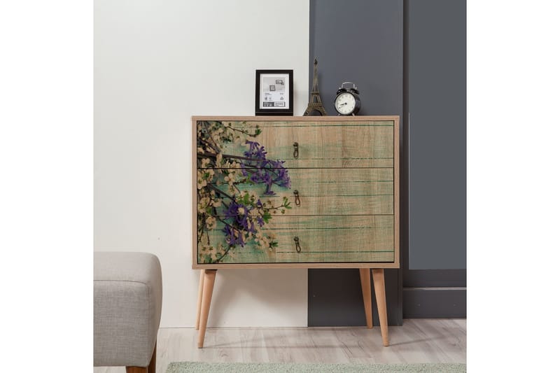 Vellavie Kommode Kirsebærblomst - Grøn/Brun - Opbevaring - Opbevaringsmøbler - Kommode - Entrékommode