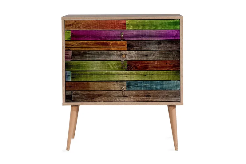 Vellavie Kommode Regnbuepanel, Flerfarvet