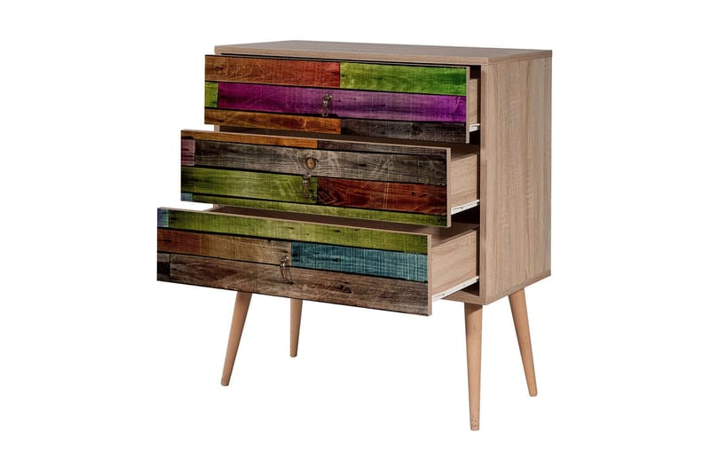 Vellavie Kommode Regnbuepanel - Flerfarvet - Opbevaring - Opbevaringsmøbler - Kommode - Entrékommode