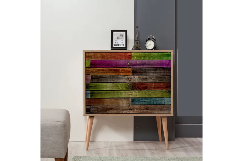 Vellavie Kommode Regnbuepanel - Flerfarvet - Opbevaring - Opbevaringsmøbler - Kommode - Entrékommode