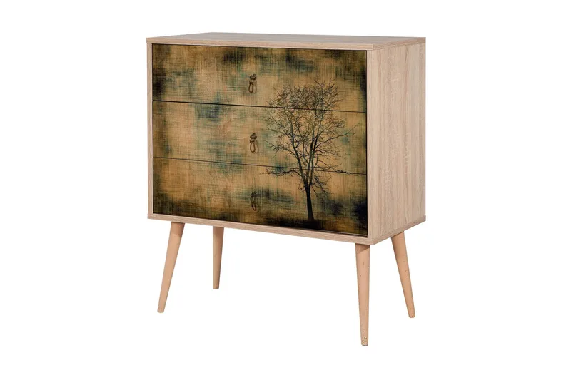 Vellavie Kommode Træsilhuet, Brun