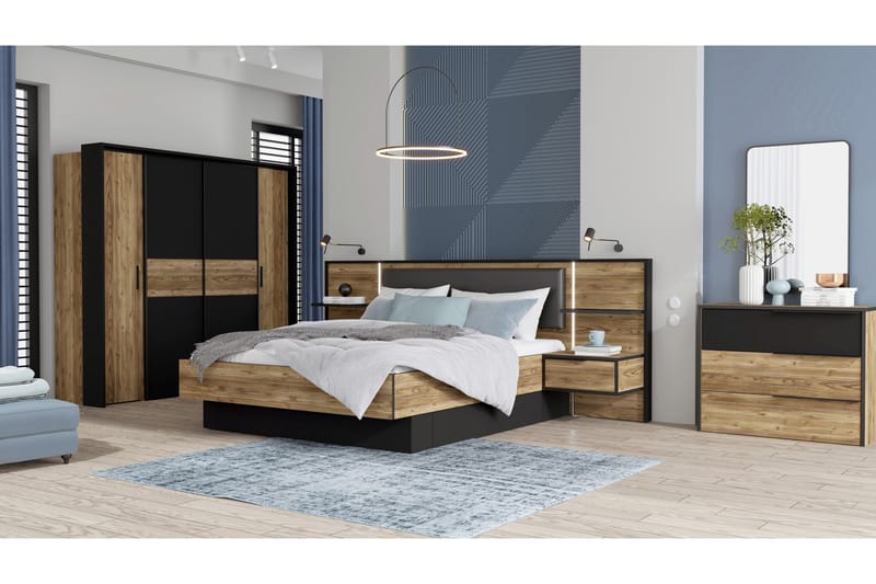 Vergina Kommode 42x100 cm - Brun/Sort - Opbevaring - Opbevaringsmøbler - Kommode - Entrékommode