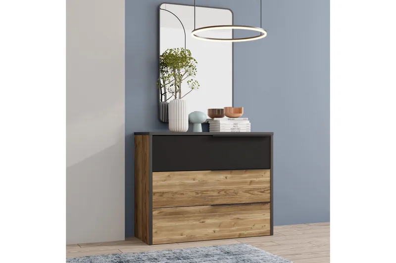 Vergina Kommode 42x100 cm - Brun/Sort - Opbevaring - Opbevaringsmøbler - Kommode