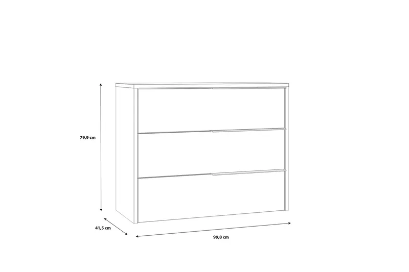 Vergina Kommode 42x100 cm - Brun/Sort - Opbevaring - Opbevaringsmøbler - Kommode