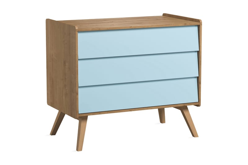 Vintage Kommode Træ/Natur/Blå, VOX
