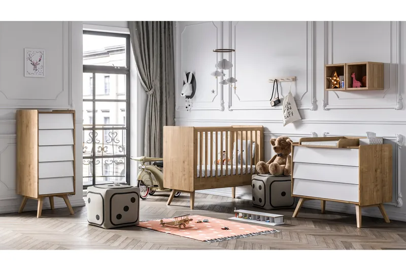 Vintage Kommode Træ/Natur/Hvid - VOX - Opbevaring - Opbevaringsmøbler - Kommode