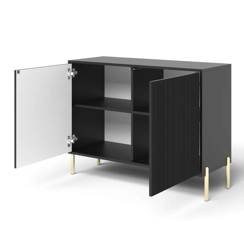 Virmani Kommode 104 cm - Sort - Opbevaring - Opbevaringsmøbler - Kommode