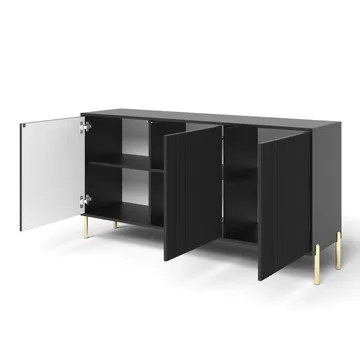 Virmani Kommode 154 cm - Sort - Opbevaring - Opbevaringsmøbler - Kommode