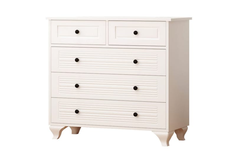 Vornrel Kommode 90 cm - Mat Hvid - Opbevaring - Opbevaringsmøbler - Kommode - Entrékommode