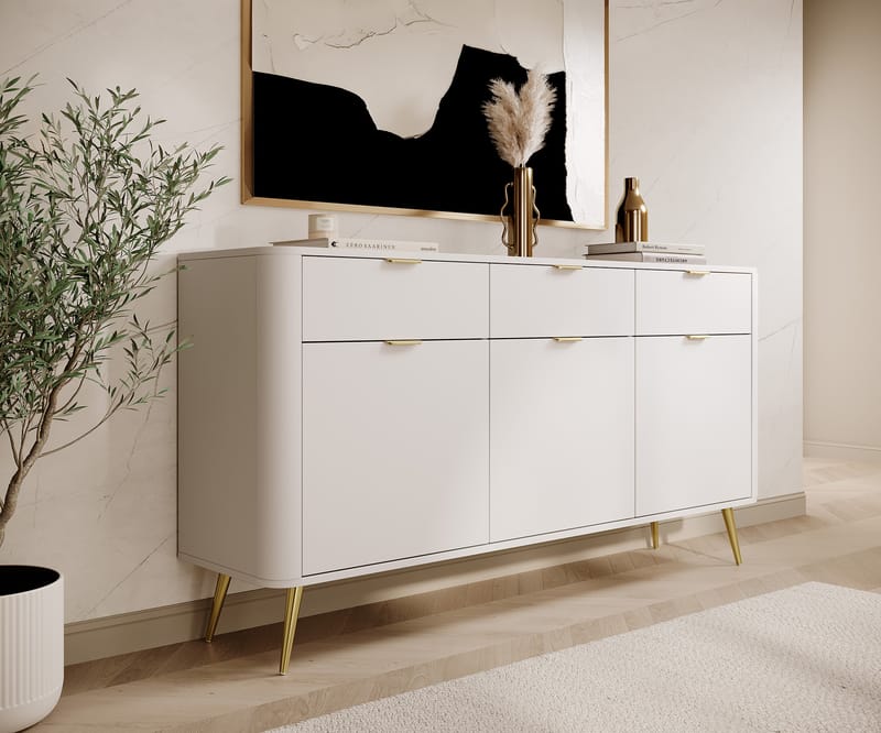 Walia Kommode 163 cm - Hvid - Opbevaring - Opbevaringsmøbler - Kommode