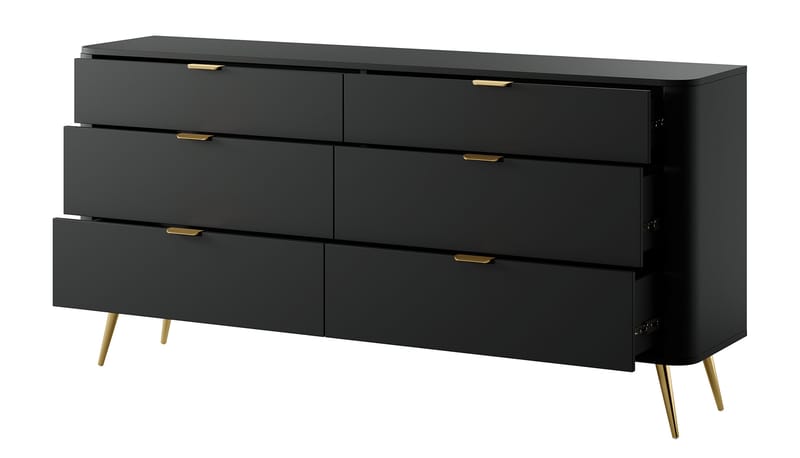 Walia Kommode 173 cm - Sort - Opbevaring - Opbevaringsmøbler - Kommode