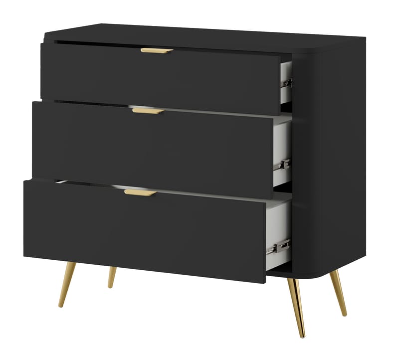 Walia Kommode 93 cm - Sort - Opbevaring - Opbevaringsmøbler - Kommode - Entrékommode