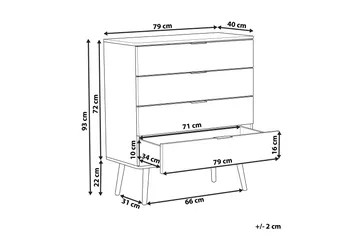Walpi Kommode 79 cm - Sort - Opbevaring - Opbevaringsmøbler - Kommode - Entrékommode