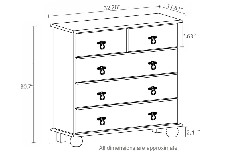 Welton kommode 82 cm - hvid - Opbevaring - Opbevaringsmøbler - Kommode