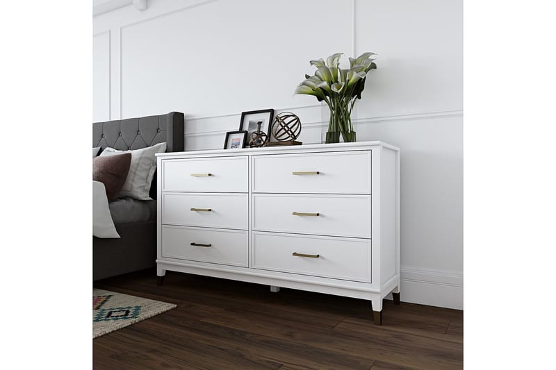 Westerleigh Kommode 144x41 cm Hvid - CosmoLiving - Opbevaring - Opbevaringsmøbler - Kommode