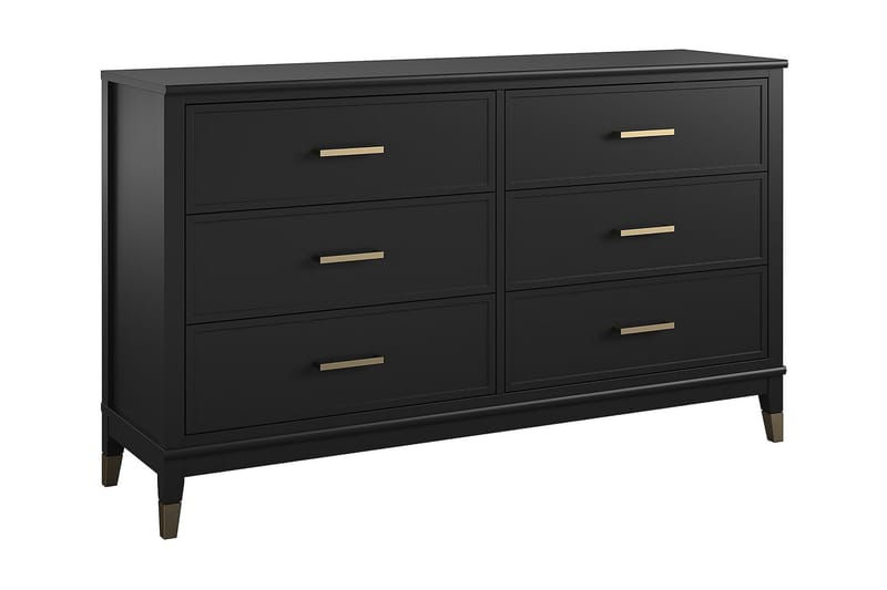 Westerleigh Kommode 144x41 cm Sort/Guld - CosmoLiving - Opbevaring - Opbevaringsmøbler - Kommode
