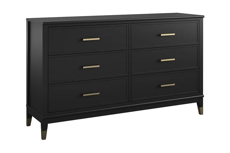 Westerleigh Kommode 144x41 cm Sort/Guld, CosmoLiving