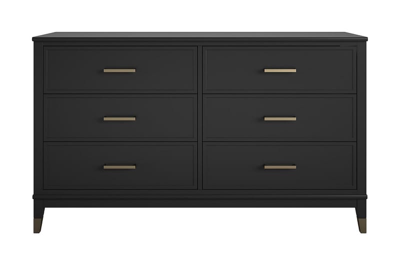 Westerleigh Kommode 144x41 cm Sort/Guld - Opbevaring - Opbevaringsmøbler - Kommode