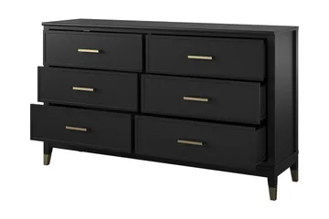 Westerleigh Kommode 144x41 cm Sort/Guld - Opbevaring - Opbevaringsmøbler - Kommode