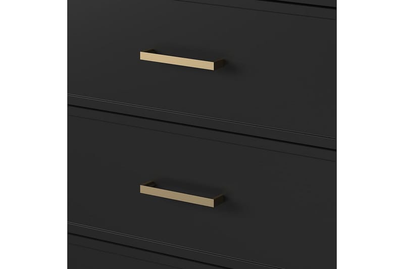 Westerleigh Kommode 144x41 cm Sort/Guld - Opbevaring - Opbevaringsmøbler - Kommode