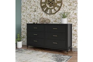 Westerleigh Kommode 144x41 cm Sort/Guld - Opbevaring - Opbevaringsmøbler - Kommode