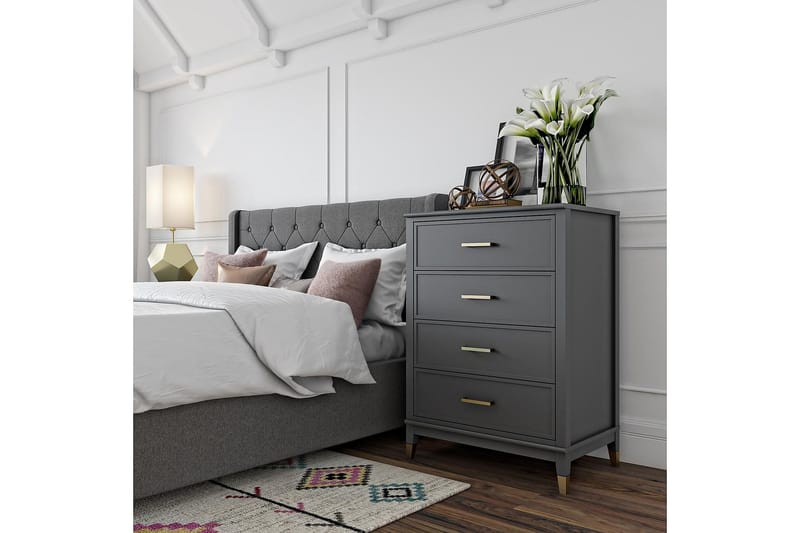 Westerleigh Kommode 76x50 cm Grafitgrå - CosmoLiving - Opbevaring - Opbevaringsmøbler - Kommode - Entrékommode